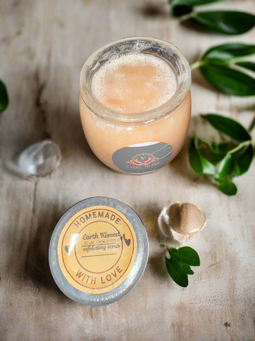 Earth Kissed- Aloe Unscented exfoliating scrub